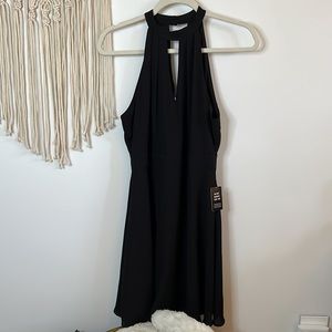 NWT Express Black Shift Keyhole Dress